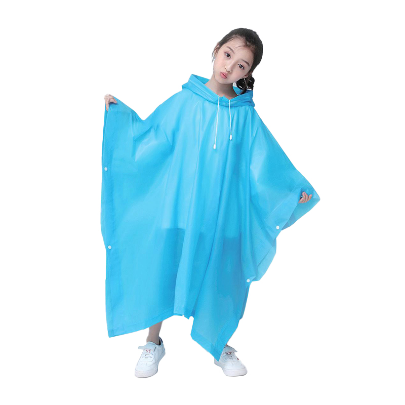 EVA Poncho tecknad regnrock för barn